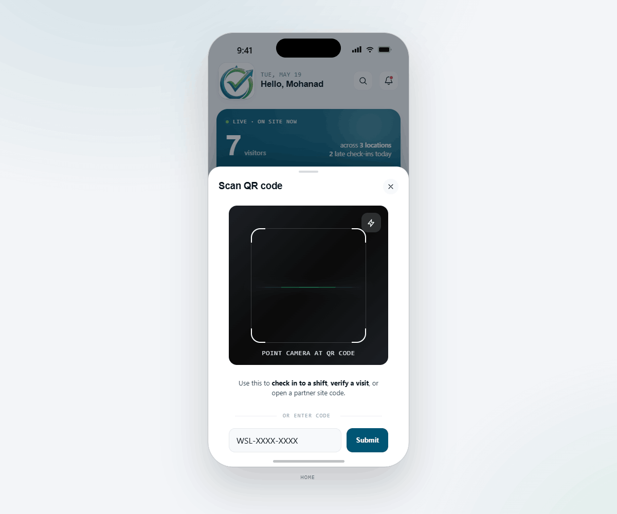 Weselt mobile — Scan QR