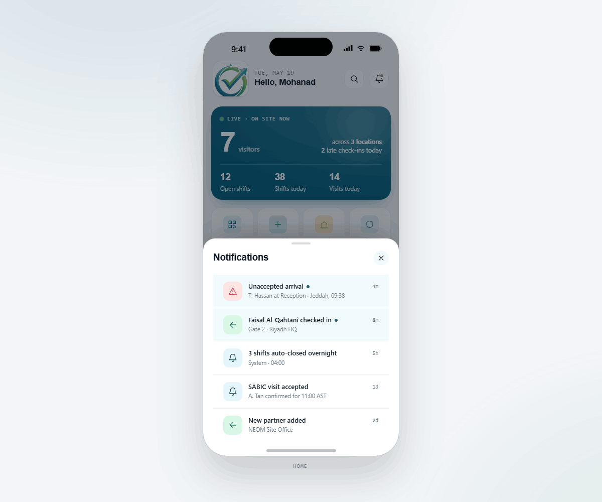 Weselt — Notifications